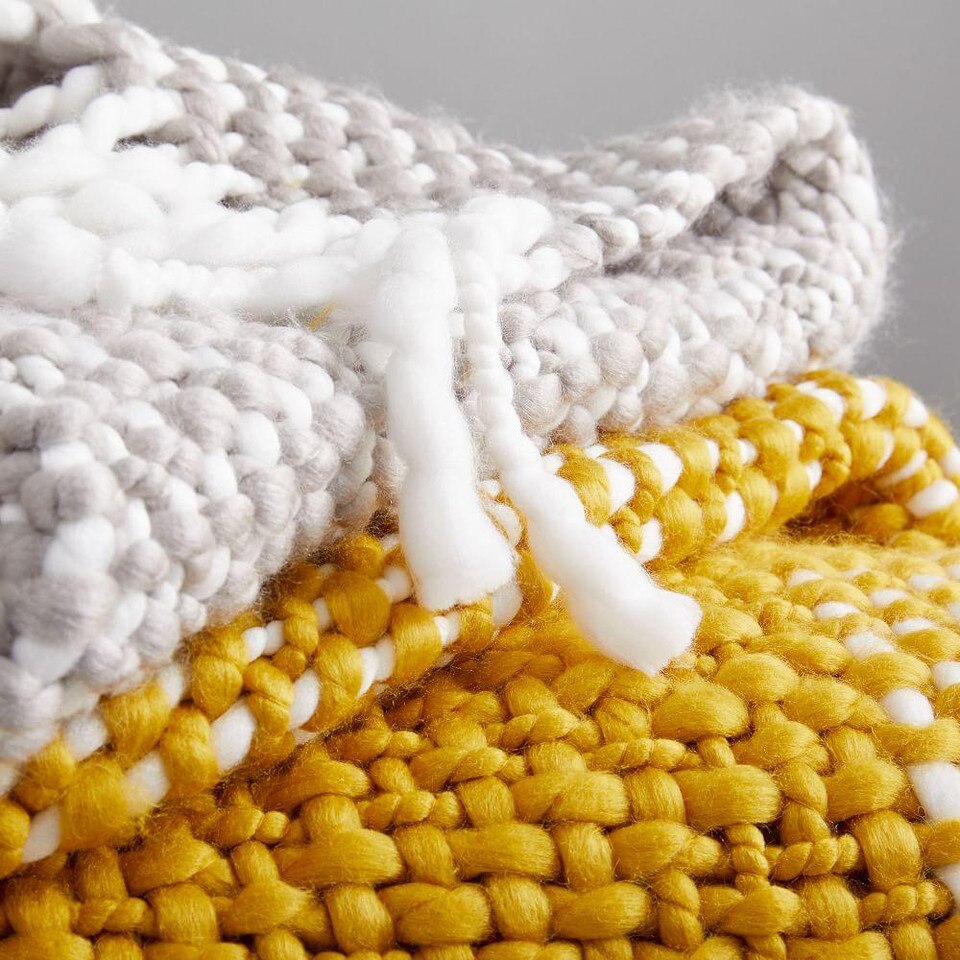 Colour Block Basketweave Throw west elm United Kingdom